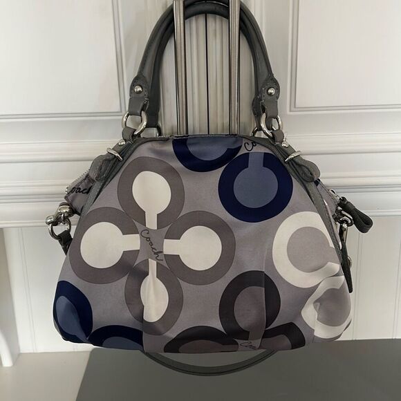 COACH Blue & Grey Shoulder Bag - Picture 5 of 9